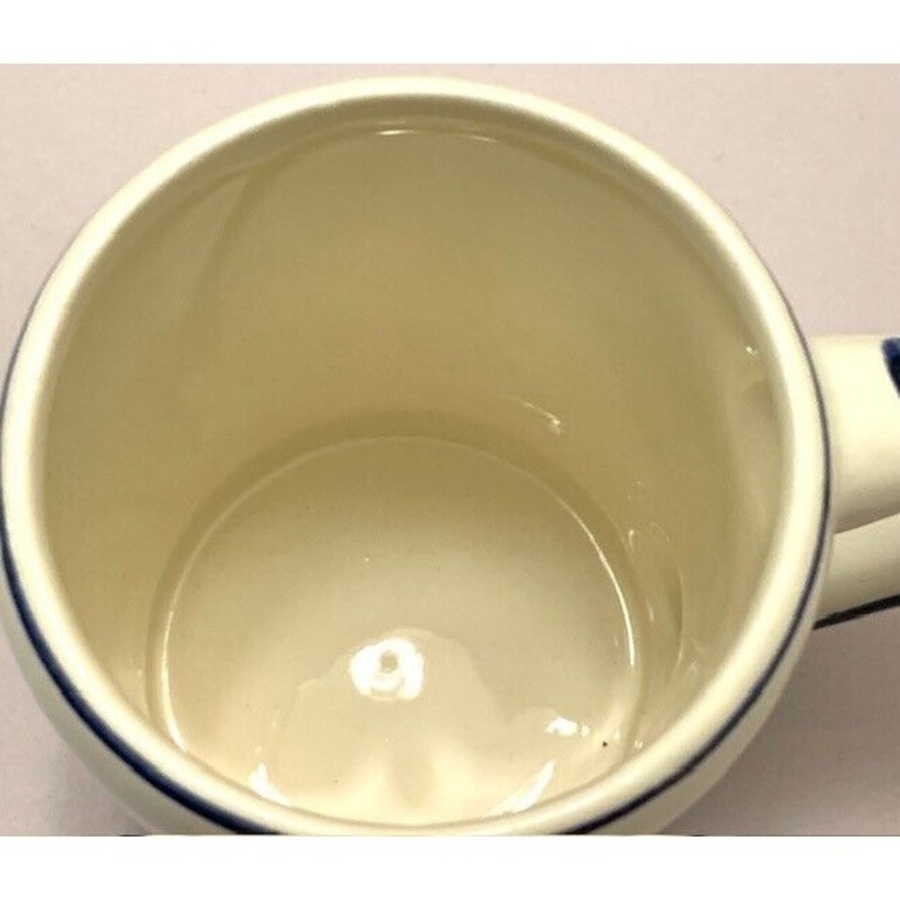 VTG Delft Mug Blue Hand Painted Windmill Cottage Shabby Coastal Decor Retro LRG - Picture 13 of 14